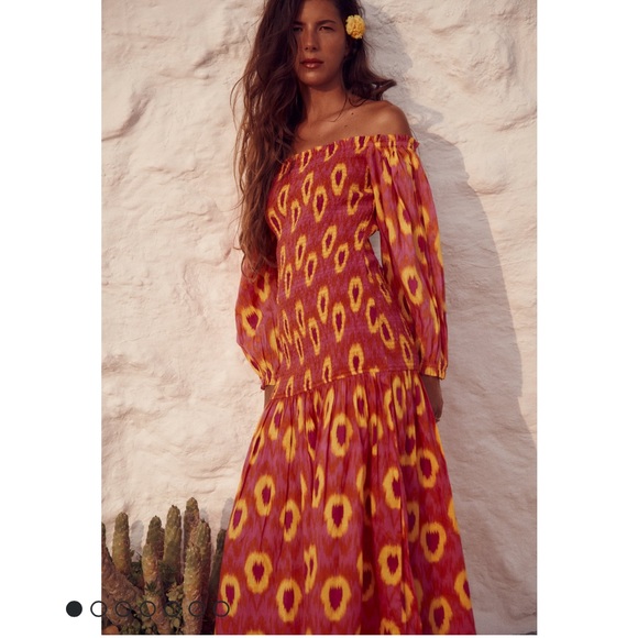 ZARA MULTICOLORED PRINTED MAXI DRESS - Picture 6 of 15